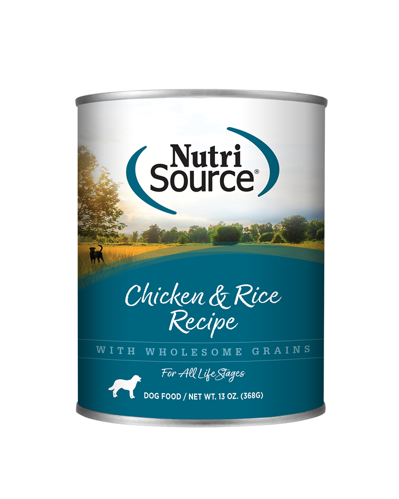 NutriSource Chicken & Rice Wet Dog Food 13oz