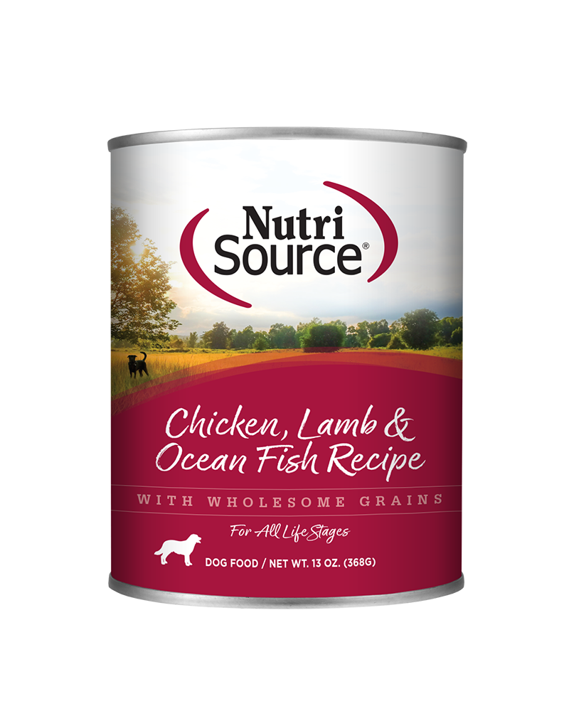 NutriSource Chicken, Lamb & Fish Wet Dog Food 13oz