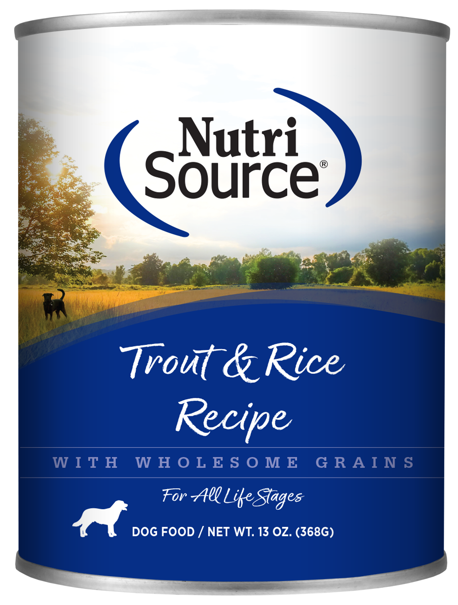 NutriSource Trout & Rice Wet Dog Food 13oz