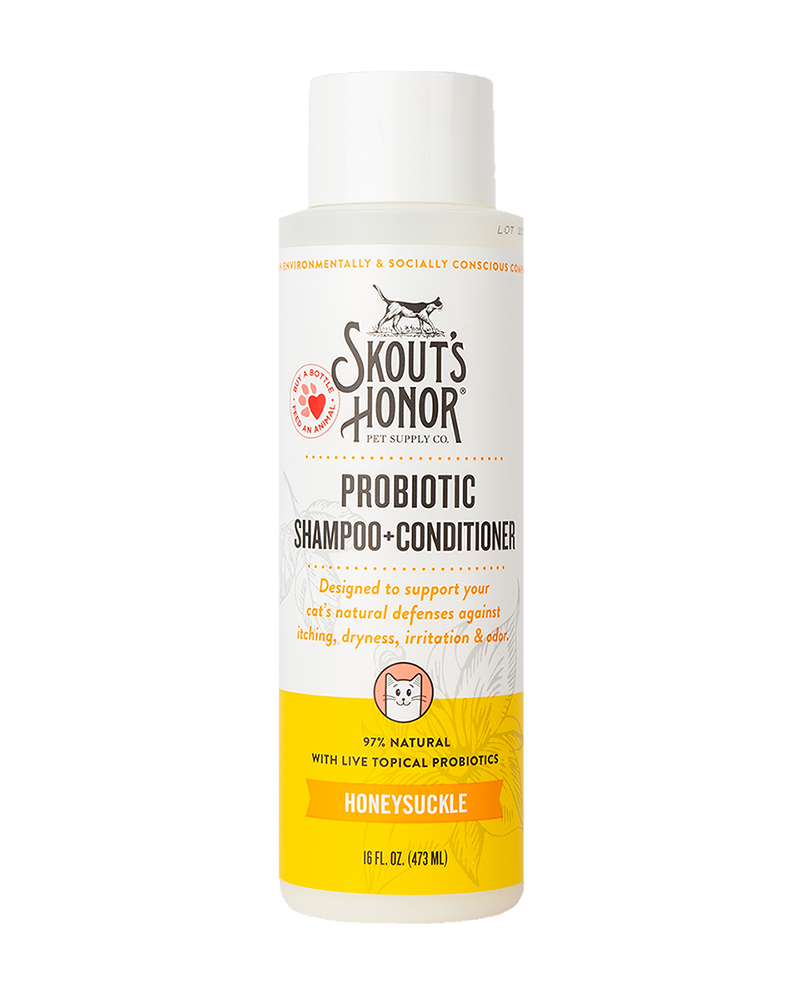 Skout's Honor Probiotic Shampoo + Conditioner for Cats - Honeysuckle