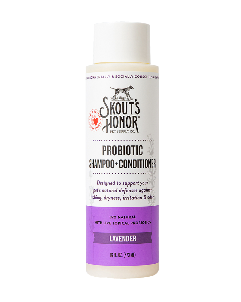 Skout’s Honor Probiotic Shampoo + Conditioner for Dogs & Cats - Lavender 16oz