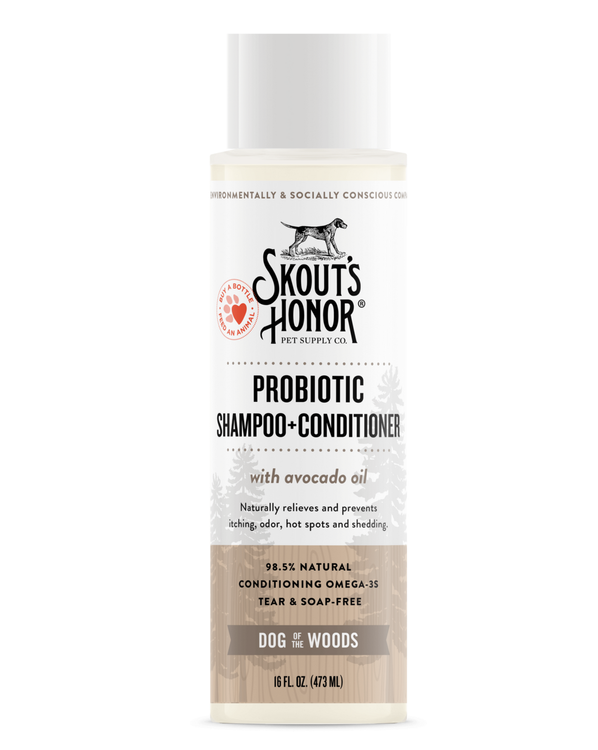 Skout’s Honor Probiotic Shampoo + Conditioner for Dogs & Cats - Dog of the Woods 16oz
