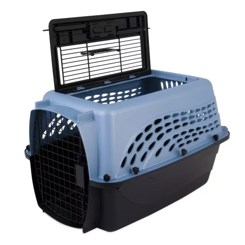 Petmate 2 Door Top Load Portable Small Dog & Cat Crate 24"