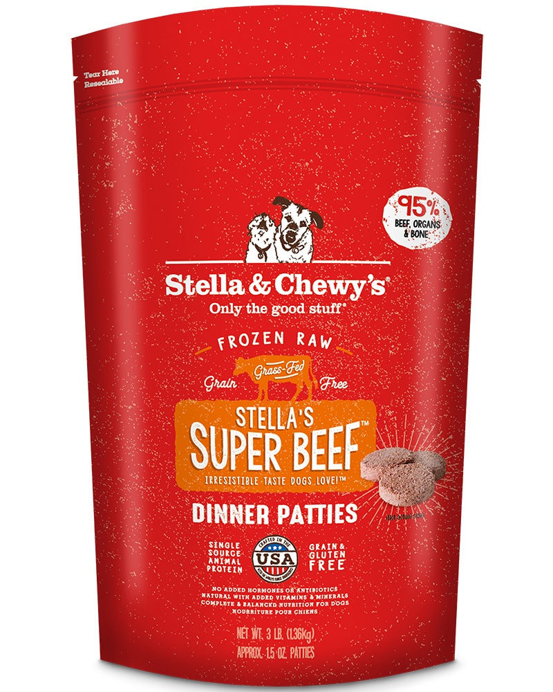 Stella & Chewy's Frozen Beef Dinner Patties for Dogs 3lb