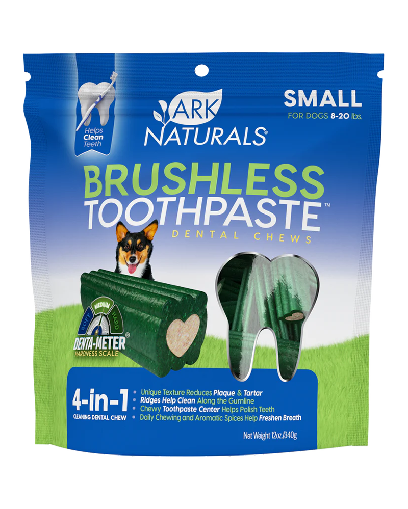 Ark Naturals Brushless Toothpaste Dental Chews for Dogs - Small 12oz