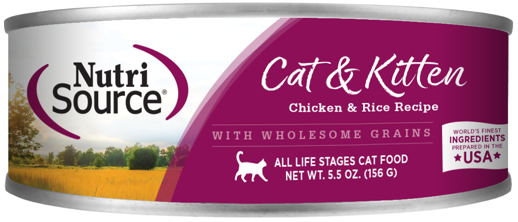 NutriSource Chicken & Rice Formula Healthy Wet Cat Food 5.5oz