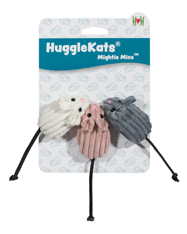 HuggleKats® Mightie Mice Catnip Cat Toy 3-Pack