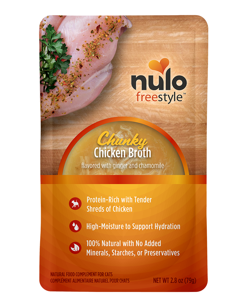 Nulo Freestyle Chunky Chicken Broth for Cats 2.8oz Pouch