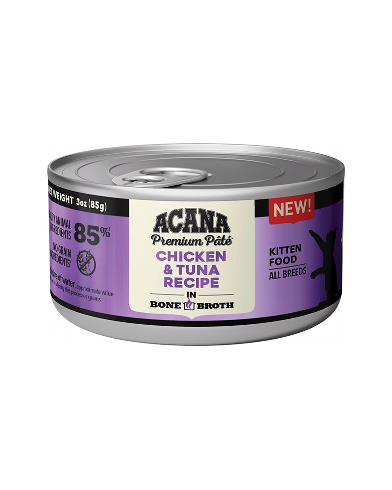Acana Premium Pate - Chicken & Tuna Kitten Recipe Wet Cat Food 3oz