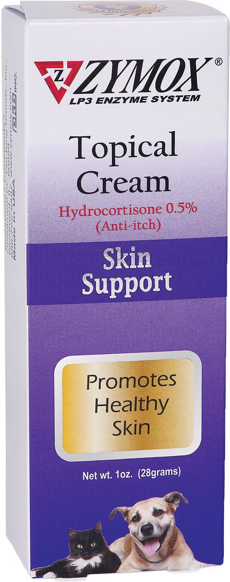 Zymox Enzymatic Topical Cream with 0.5% Hydrocortisone 1oz tube