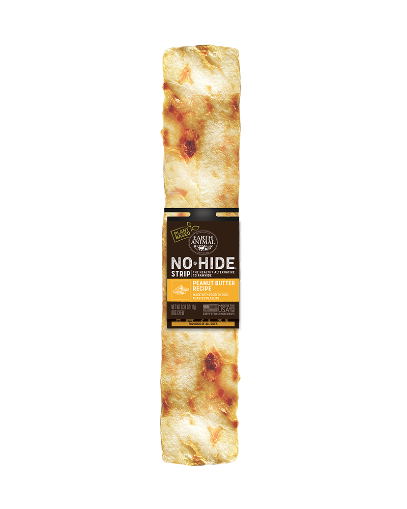 Earth Animal Peanut Butter No-Hide® Strip Dog Chew
