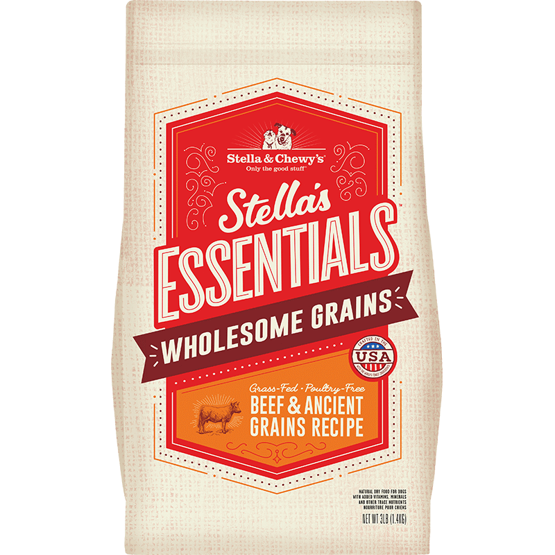 Stella & Chewy's Essentials Grass-Fed Beef & Ancient Grains Dog Food 25lb