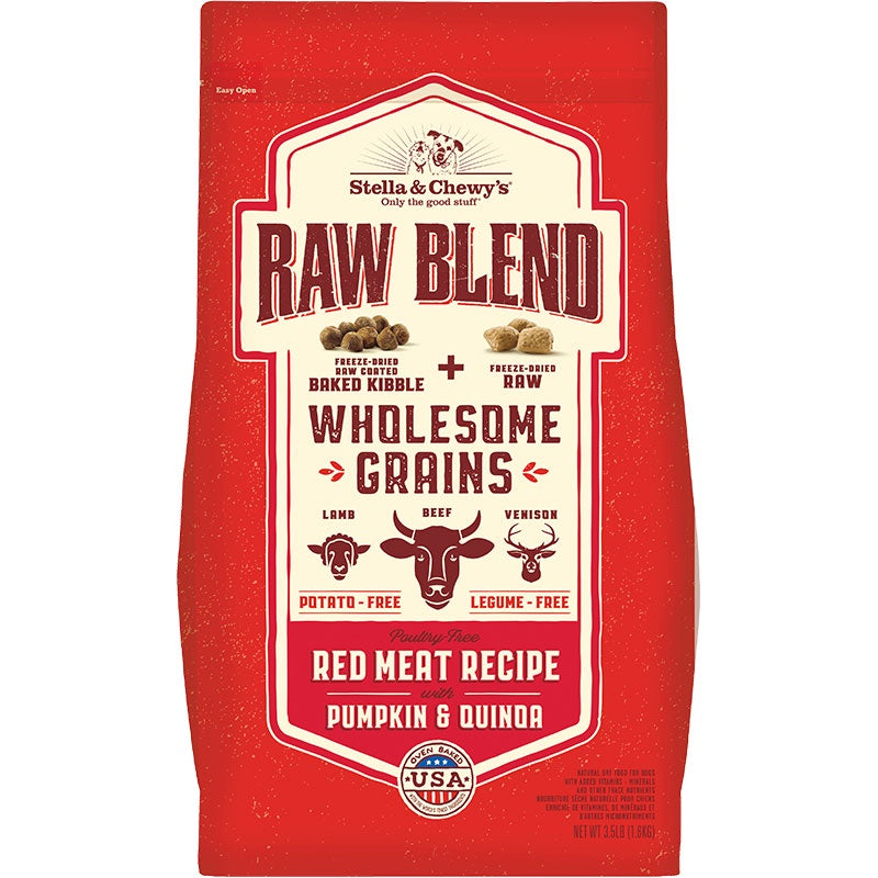 Stella & Chewy's Raw Blend Red Meat & Wholesome Grains Dog Food 22lb