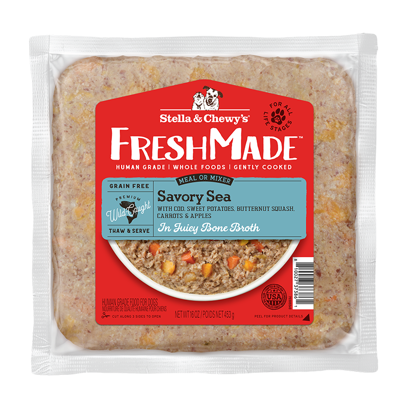 Stella & Chewy's Freshmade Savory Sea Gently Cooked Dog Food 1lb