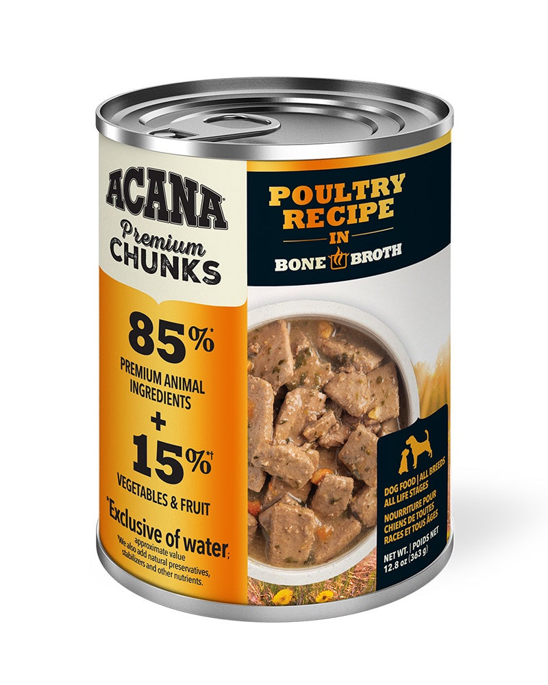 Acana Premium Chunks - Poultry Recipe Wet Dog Food 12.8oz