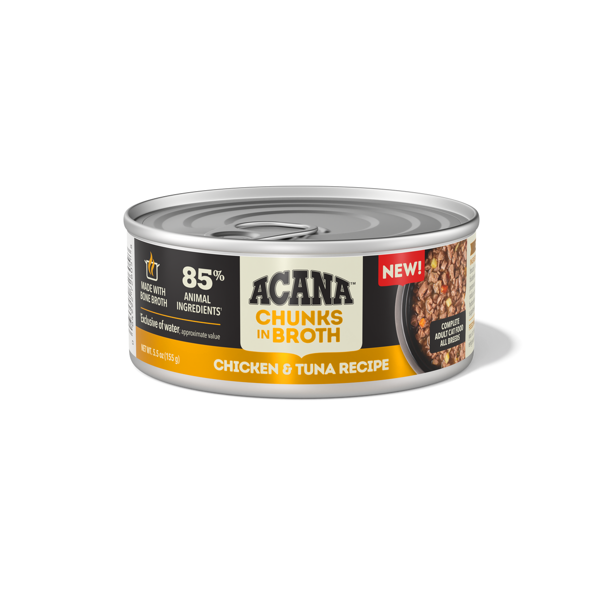 ACANA Chicken & Tuna Recipe Grain-Free Chunks in Broth Wet Canned Cat Food 3oz