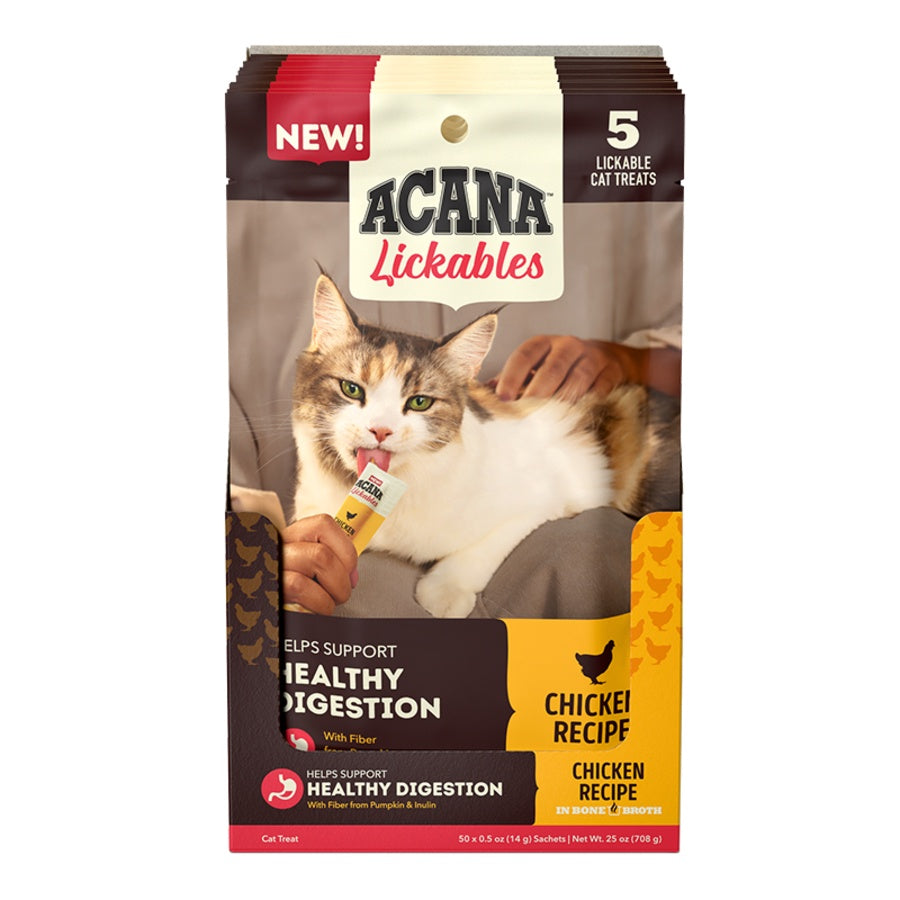 Acana Cat Lickables Healthy Digestion Chicken 5 Pack 2.5oz