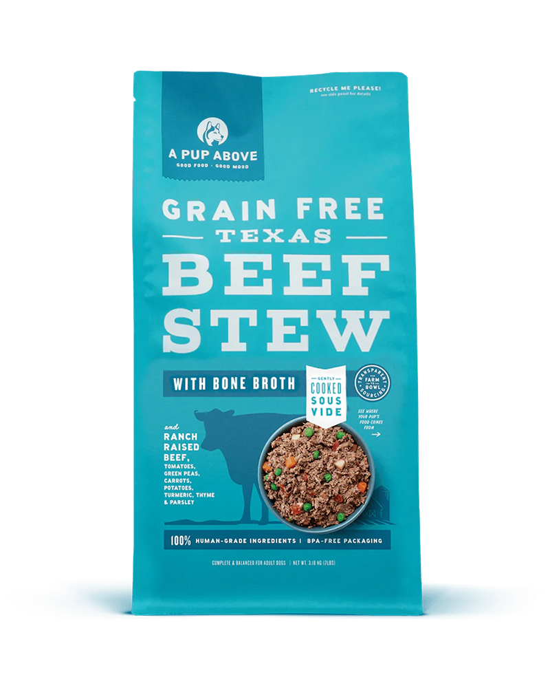 A Pup Above Texas Beef Stew Gently Cooked Dog Food 3lb
