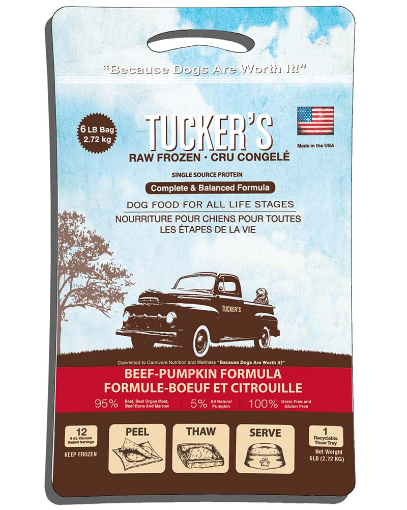 Tucker's Raw/Frozen Beef & Pumpkin Patties 6lb