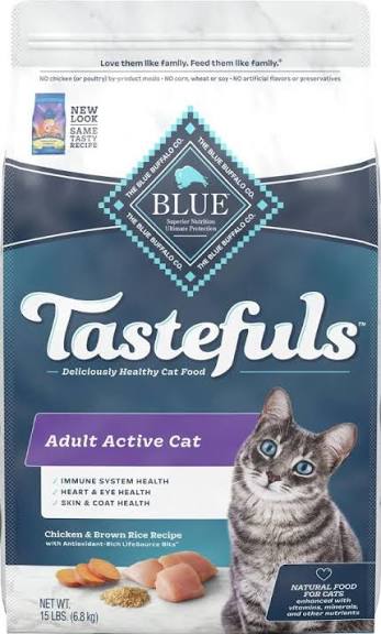 Blue Buffalo Tastefuls Chicken & Brown Rice Recipe Active Adult Dry Cat Food