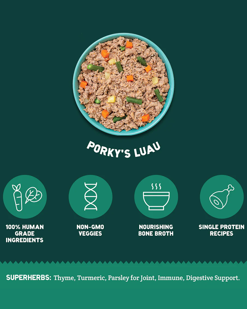 A Pup Above Porky's Luau Gently Cooked Dog Food 3lb