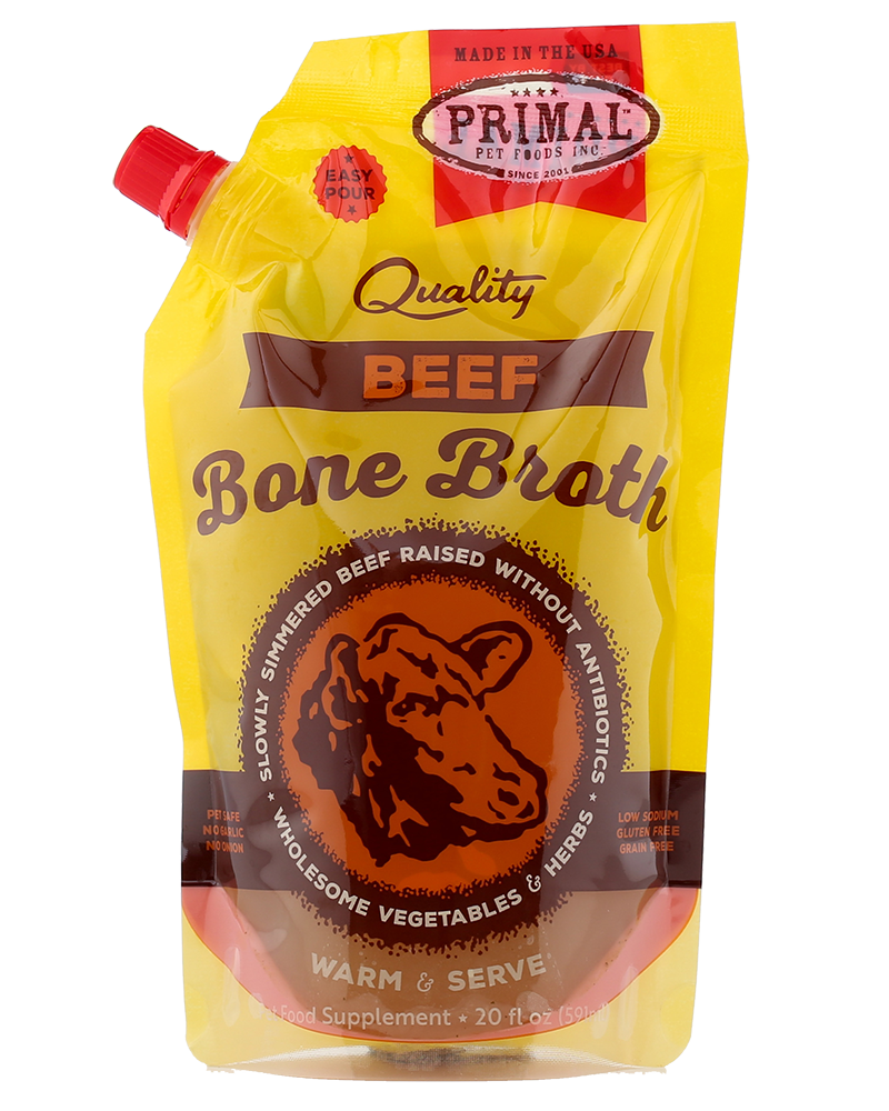 Primal Frozen Beef Bone Broth for Dogs & Cats 20oz