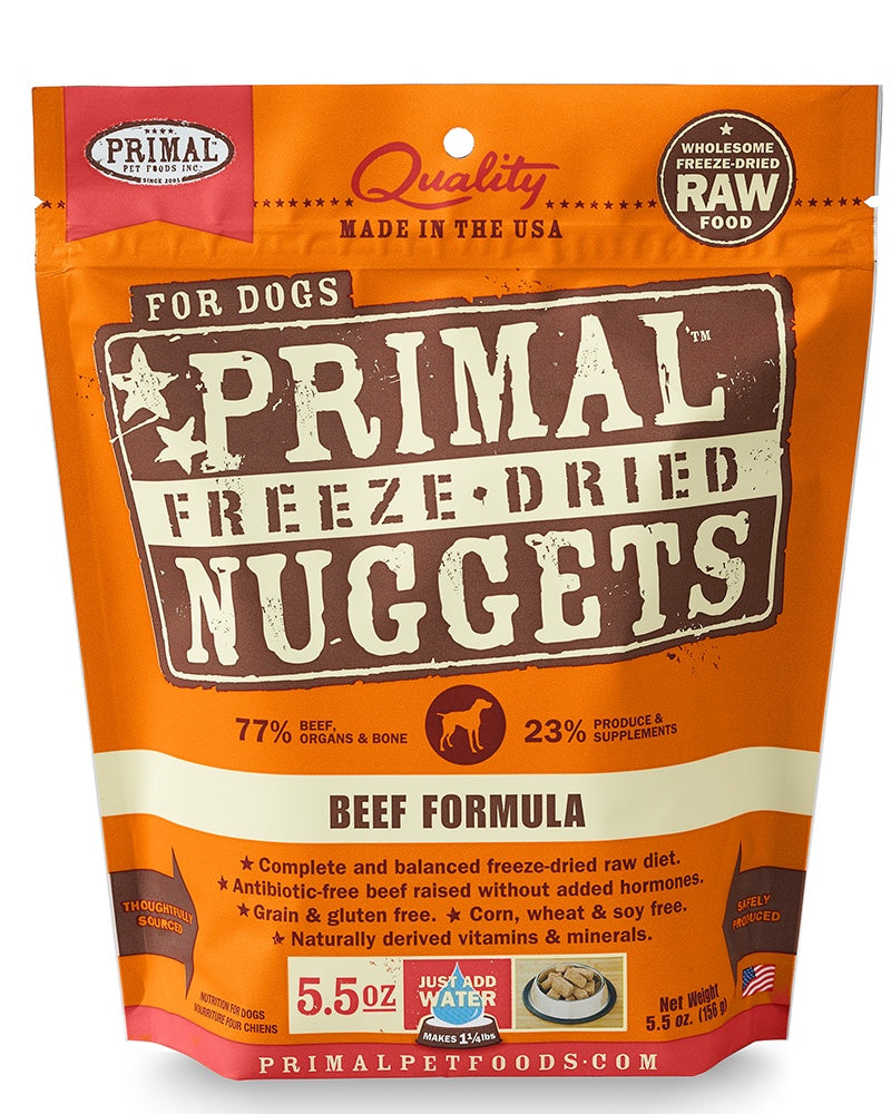 Primal Dog Freeze-Dried Beef Nuggets