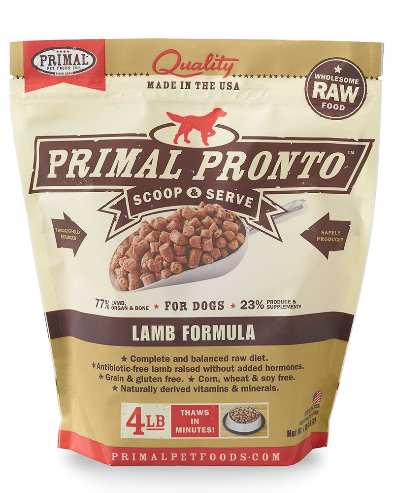Primal Pronto Raw/Frozen Lamb Canine Formula 4lb