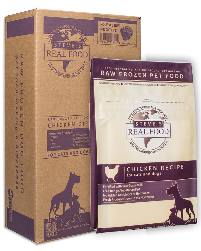 Steve's Real Food Frozen Chicken Patties Dog & Cat Food 13.5lb