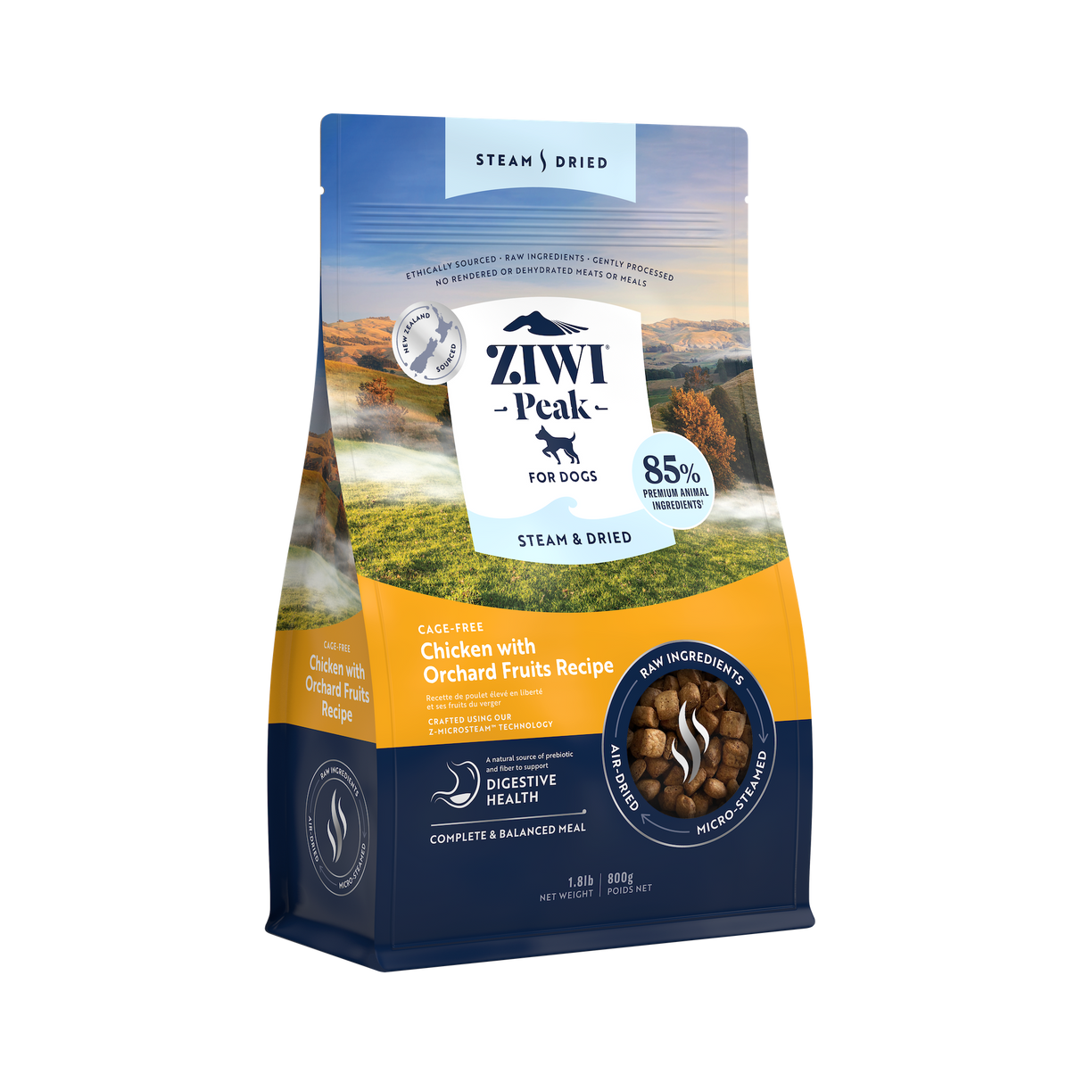 ZIWI® Peak Steam-Dried Chicken with Orchard Fruits Dog Food 1.8lb