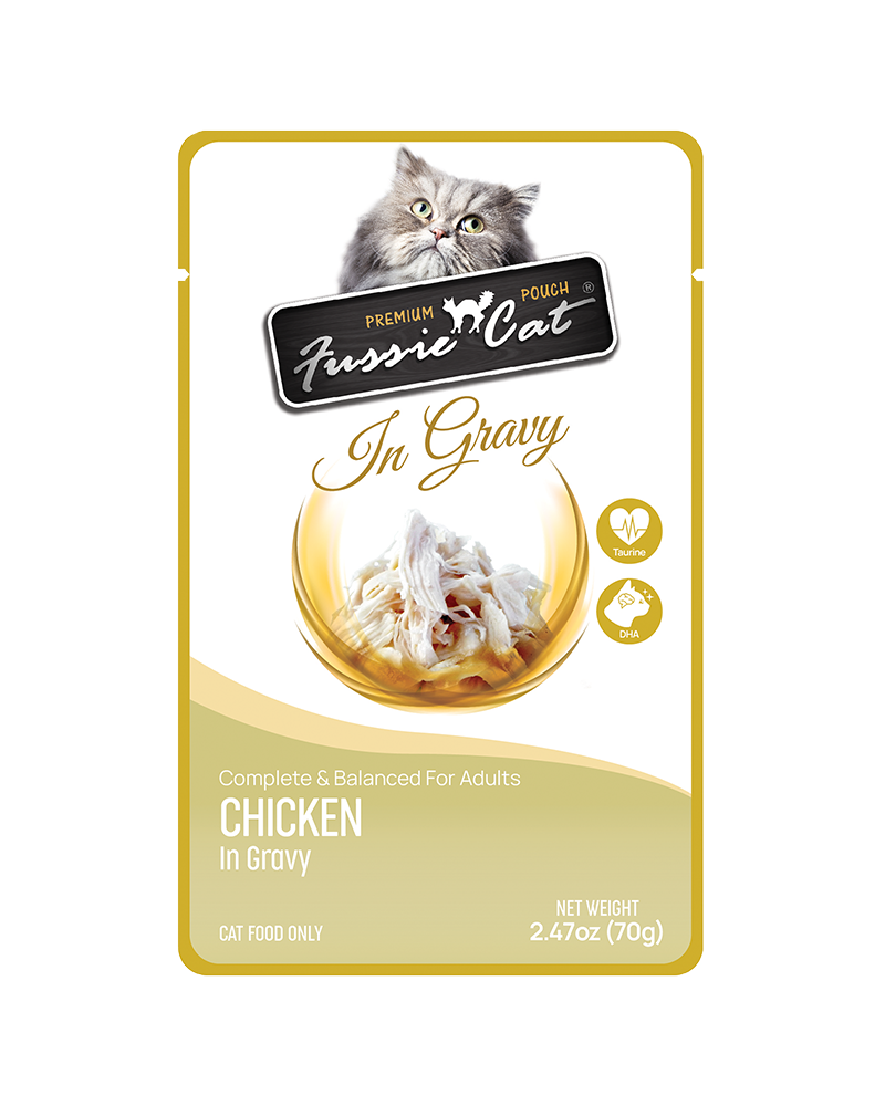 Fussie Cat Pouch Chicken in Gravy Wet Cat Food 2.47oz