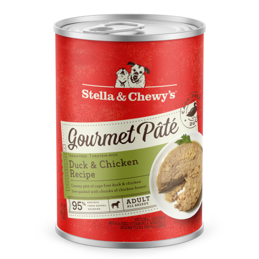 Stella & Chewy's Gourmet Pâté for Dogs with Duck & Chicken Liver 12.5oz