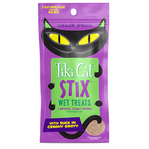 Tiki Cat Stix Duck Wet Cat Treats 3oz 6-Pack
