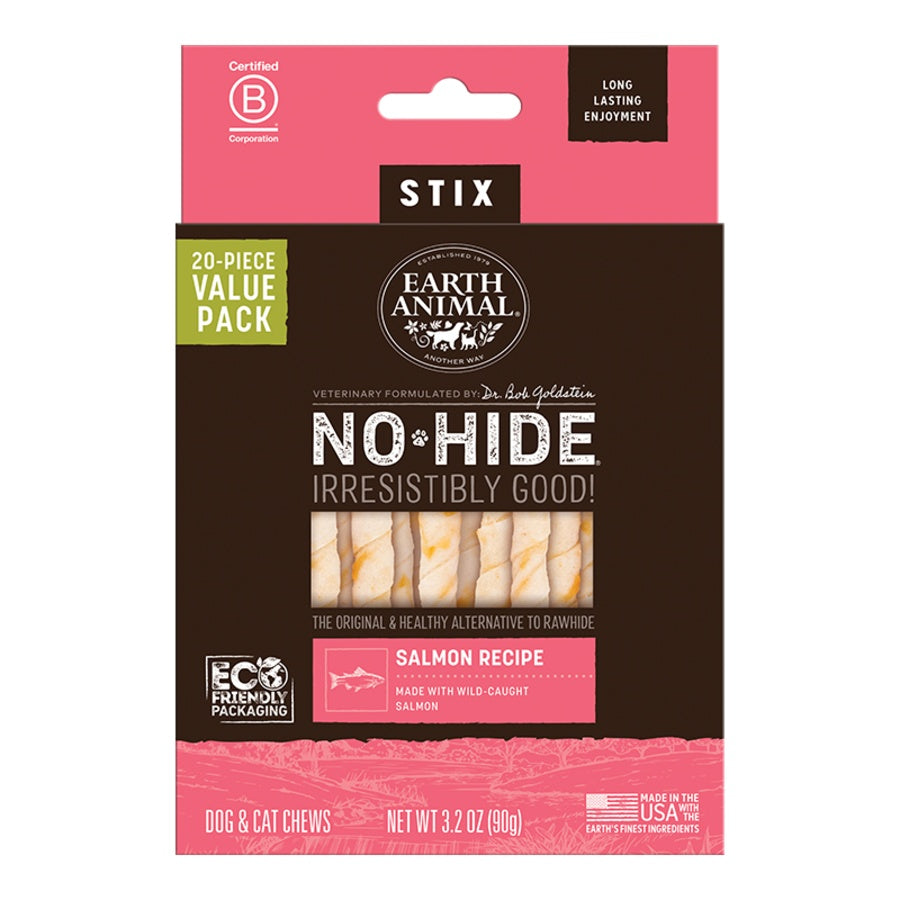 Earth Animal Salmon No-Hide® Stix Dog Chews Value Pack - 20pk