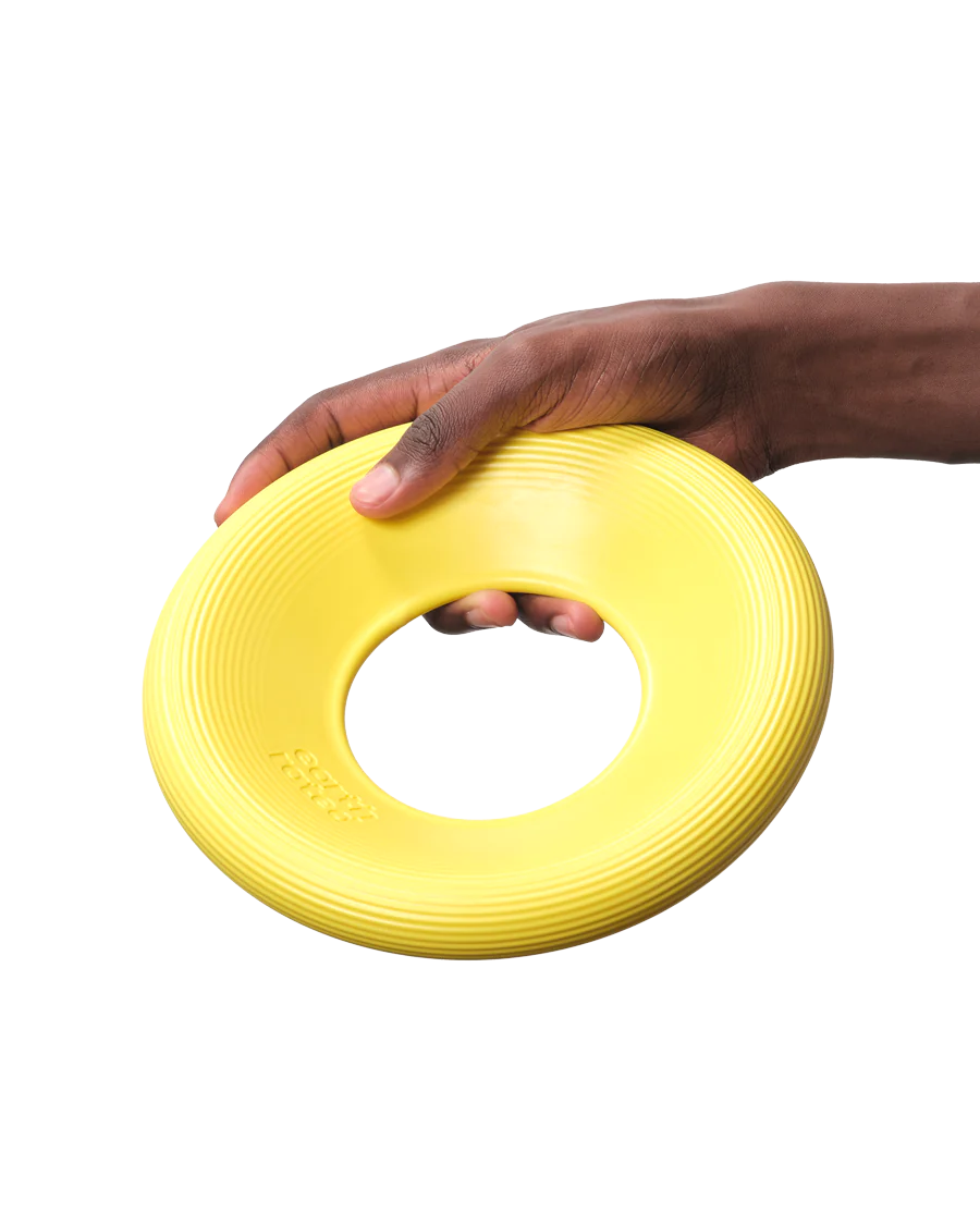 Earth Rated Yellow Flyer Dog Toy - Large 8.7"
