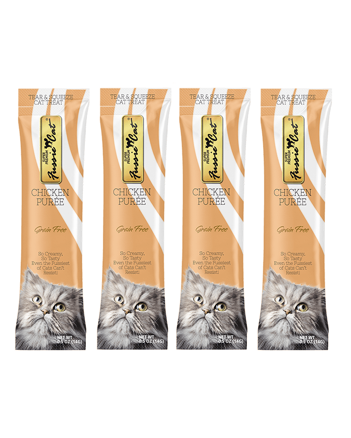 Fussie Cat Chicken Puree Cat Treats (4 Pack)