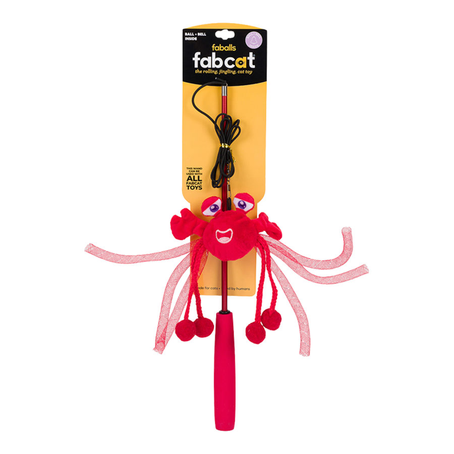 FabCat Crab Teaser Cat Toys