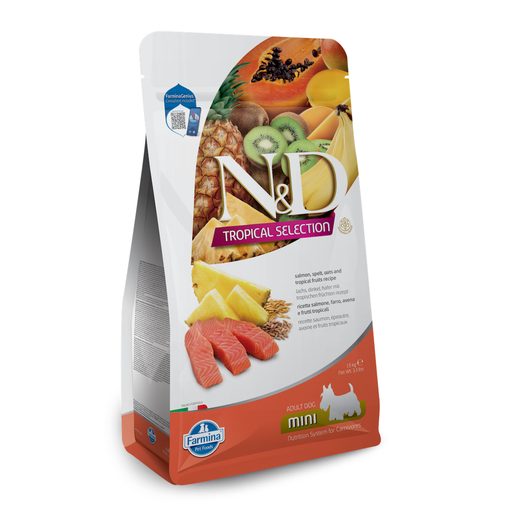 Farmina N&D Tropical Selection Salmon & Oats Mini Adult Dry Dog Food 3.3lb