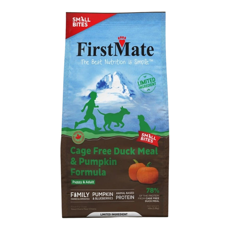 FirstMate LID Small Bites Cage Free Duck Meal & Pumpkin 4lb