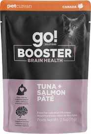 Go! Solutions Booster Brain Health Tuna & Salmon Pate Wet Cat Food - 2.5oz pouch