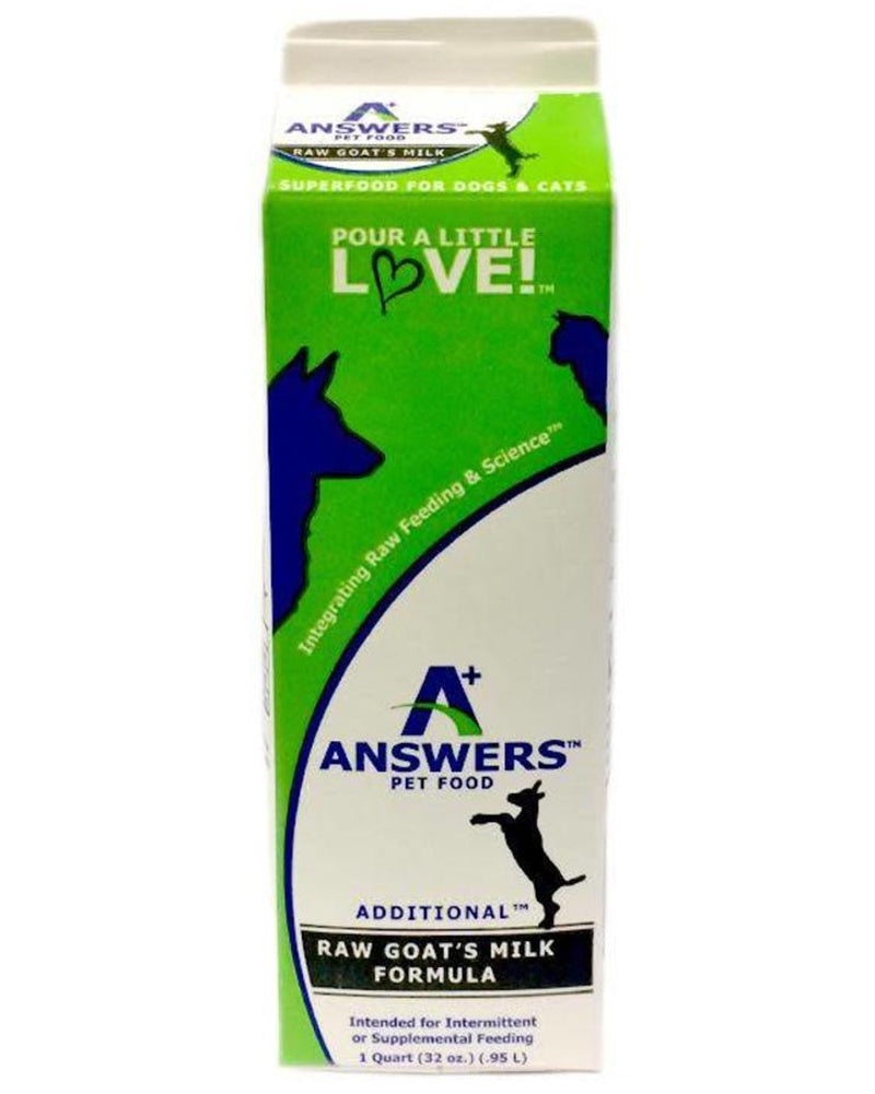 Answers Pet Food Fermented Raw Goat Milk for Dogs & Cats 16oz