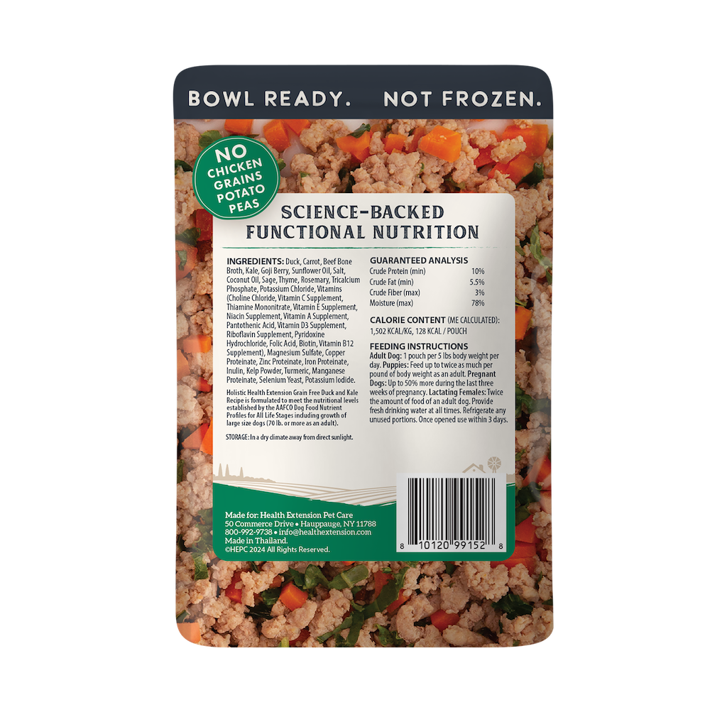 Health Extension Gently Cooked Duck & Kale Dog Food 3oz