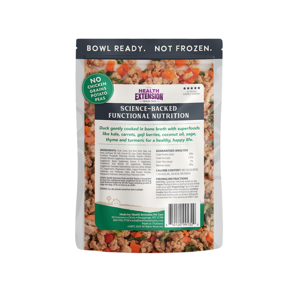Health Extension Gently Cooked Duck & Kale Dog Food 9oz