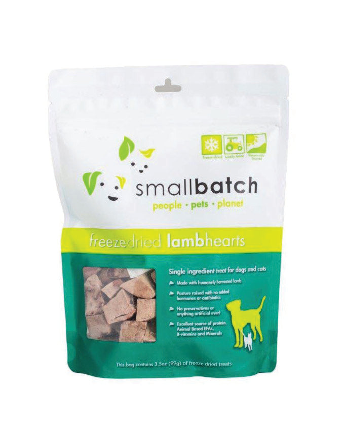 Small Batch Freeze-Dried Lamb Heart Dog & Cat Treats 3.5oz