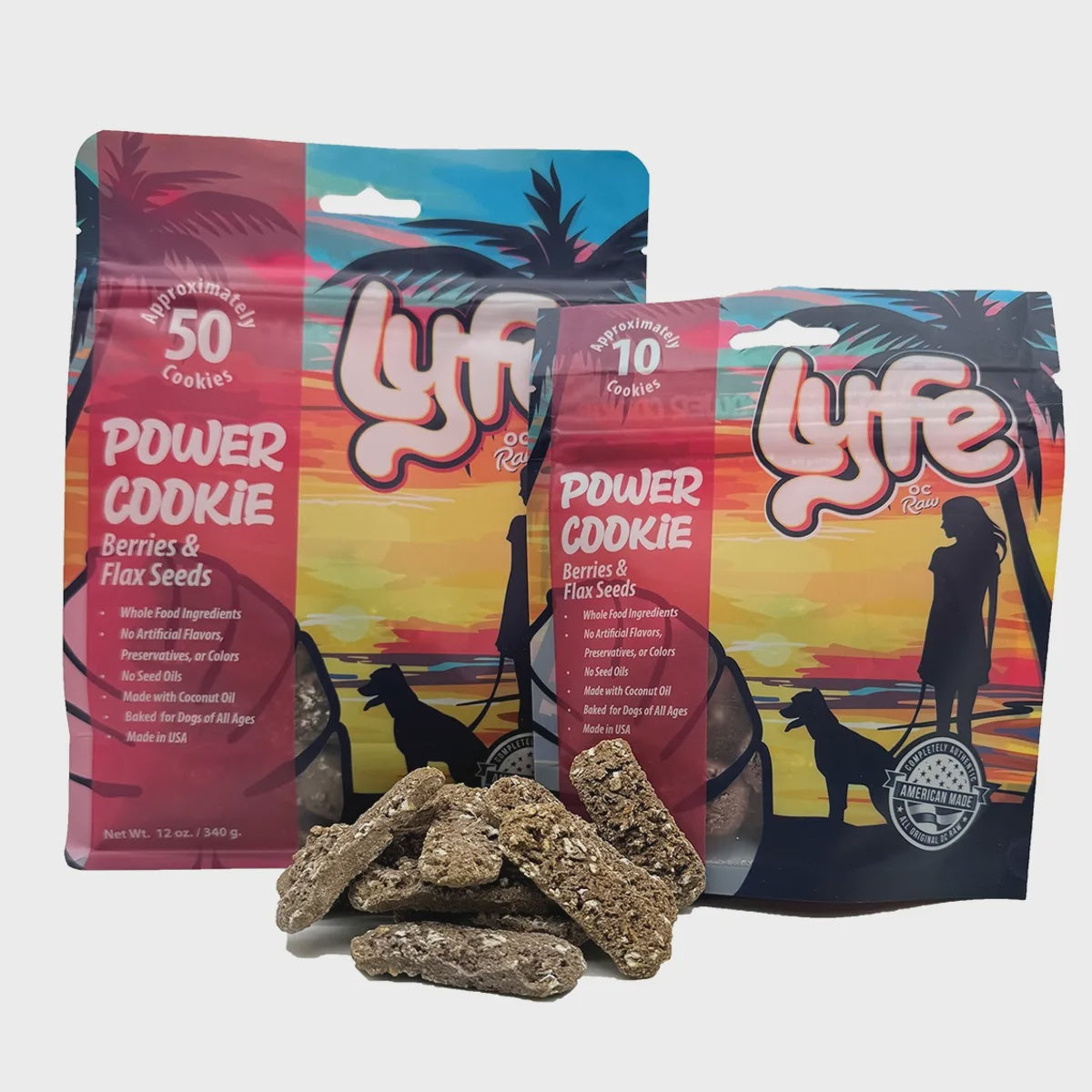 Lyfe Power Cookie Berries & Flaxseeds Dog Treats 2.3oz