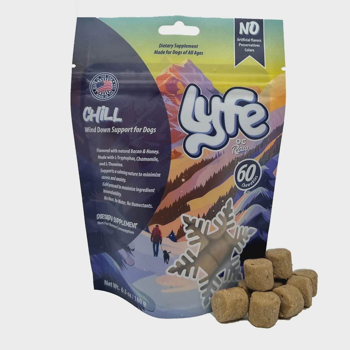 Lyfe Cold Pressed Dog Chews Chill Wind Down Support 6.7oz