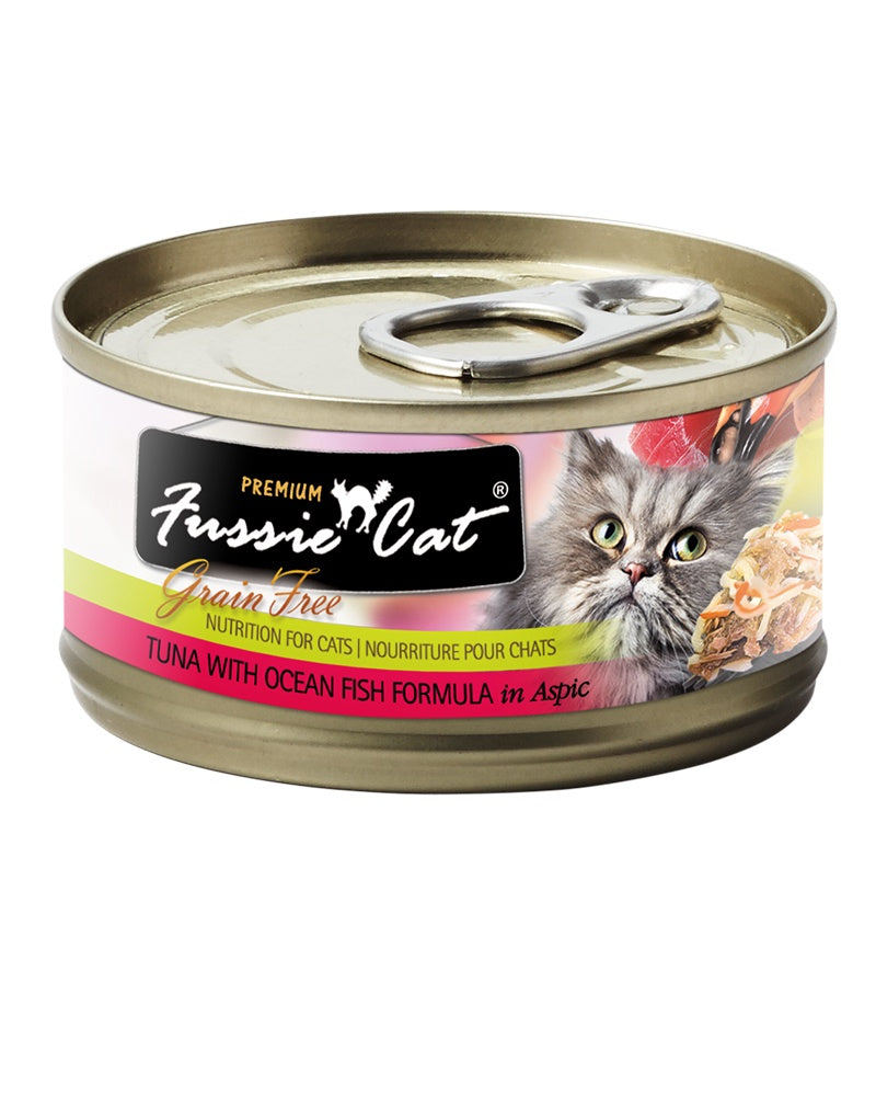 Fussie Cat Tuna with Ocean Fish Wet Cat Food 2.82oz1.27