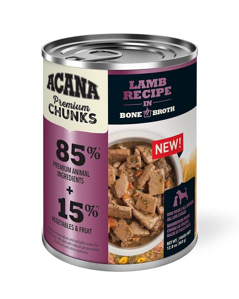 Acana Premium Chunks - Lamb Recipe in Bone Broth Wet Dog Food 12.8oz