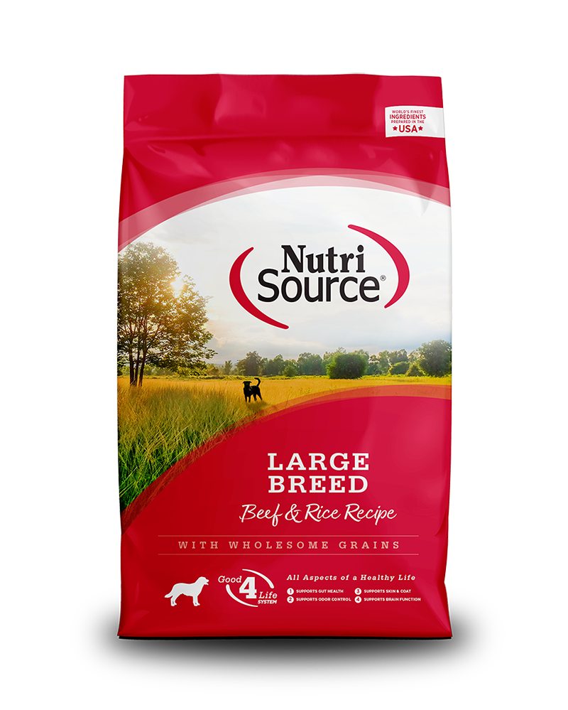 NutriSource Large Breed Beef & Rice Dry Dog Food 26lb