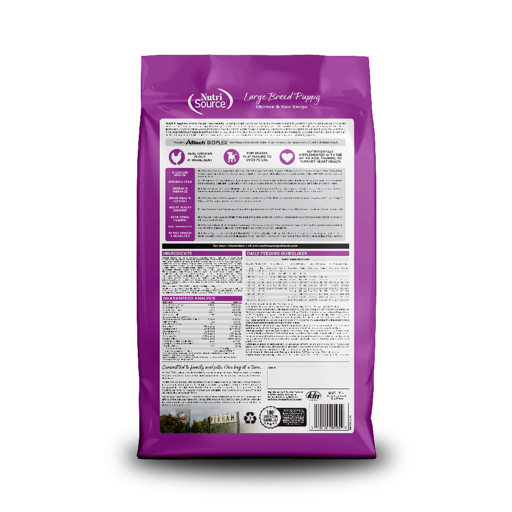 NutriSource Large Breed Puppy Chicken & Rice Dry Dog Food